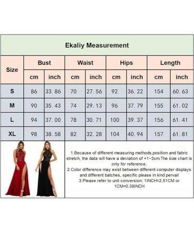 Women Sexy Deep V Neck Sleeveless Maxi Dress High Slit Embroidery Long Evening Dress Clubwear Lace - Red $29.57 Dresses