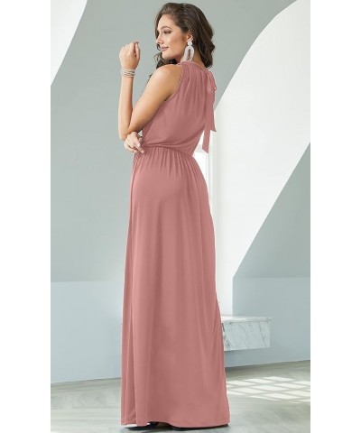 Sexy Sleeveless Summer Formal Flowy Casual Gown Cinnamon Rose Pink $16.17 Dresses