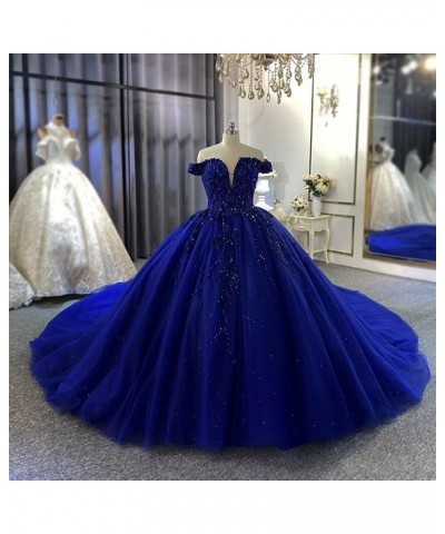 Sparkly Tulle Quinceanera Dresses Ball Gown Puffy Lace Sweet 16 Dresses Off Shoulder Prom Dress Y118 Pink $54.25 Dresses