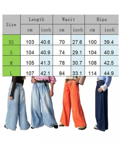 Baggy Jeans for Women High Waist Streetwear Jeans Vintage Wide Leg Straight Denim Pants Womens Casual Trousers P-orange $12.8...