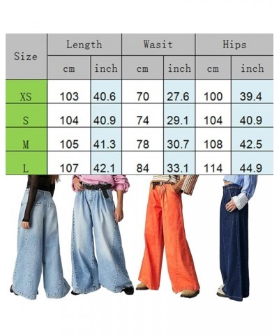 Baggy Jeans for Women High Waist Streetwear Jeans Vintage Wide Leg Straight Denim Pants Womens Casual Trousers P-orange $12.8...