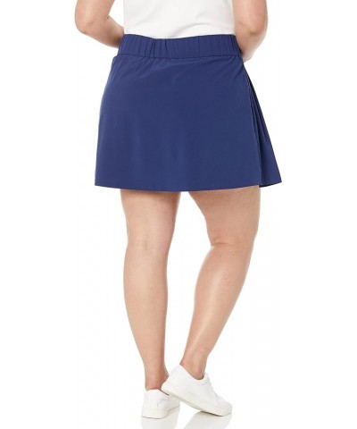 Women's Louise Pleated Mini Skirt with Hidden Short Navy $13.39 Skirts