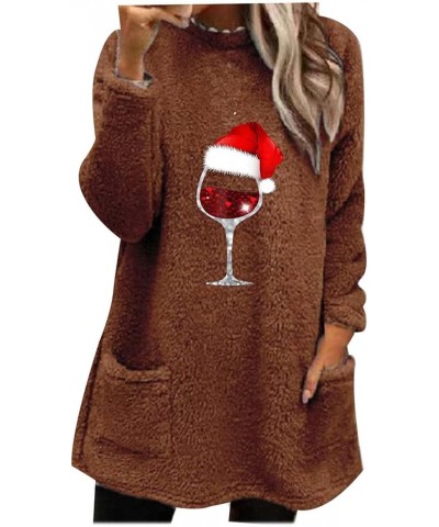 Jackets for Women,Casual Fleece Fuzzy Faux Shearling Warm Winter Outwear Jackets Shaggy Coat B2-coffee $3.44 Coats