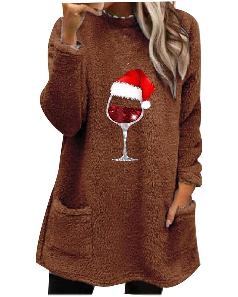 Jackets for Women,Casual Fleece Fuzzy Faux Shearling Warm Winter Outwear Jackets Shaggy Coat B2-coffee $3.44 Coats