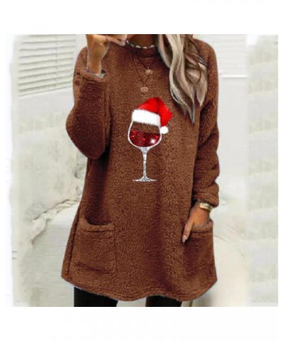 Jackets for Women,Casual Fleece Fuzzy Faux Shearling Warm Winter Outwear Jackets Shaggy Coat B2-coffee $3.44 Coats