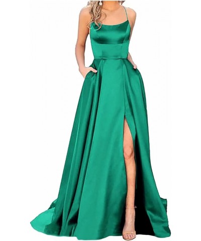 Wedding Guest Dresses for Women Lace Sleeveless High Low Plus Size Formal Dress B-green $27.13 Dresses