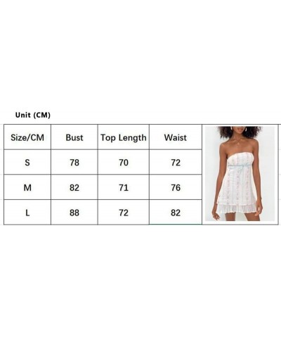 Sexy Strapless Tube Mini Dress Boho Flowy A-Line Beach Sundress Cutout Backless Sleeveless Ruffles Tiered Dress White 2 $11.0...