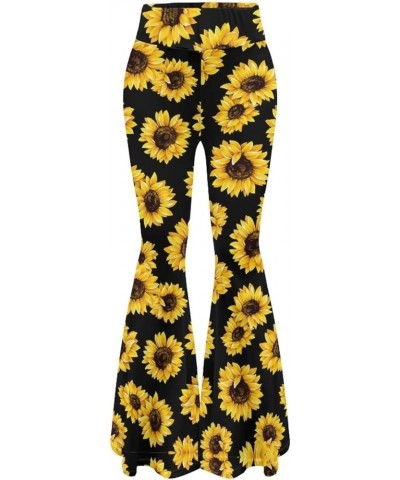 Womens Yoga Pants Plus Size Flare Leggings for Women High Waist Classic Sunflower $15.65 Activewear