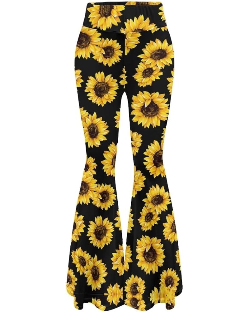 Womens Yoga Pants Plus Size Flare Leggings for Women High Waist Classic Sunflower $15.65 Activewear