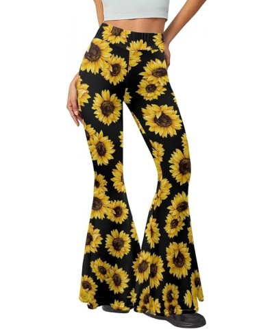 Womens Yoga Pants Plus Size Flare Leggings for Women High Waist Classic Sunflower $15.65 Activewear