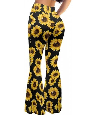 Womens Yoga Pants Plus Size Flare Leggings for Women High Waist Classic Sunflower $15.65 Activewear