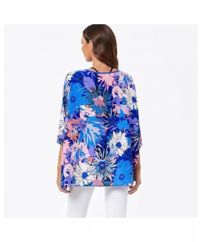 Womens Batwing Loose Chiffon Summer Blouse Tunic Floral Printed Boho Beach Cover ups 4490 $9.66 Tops