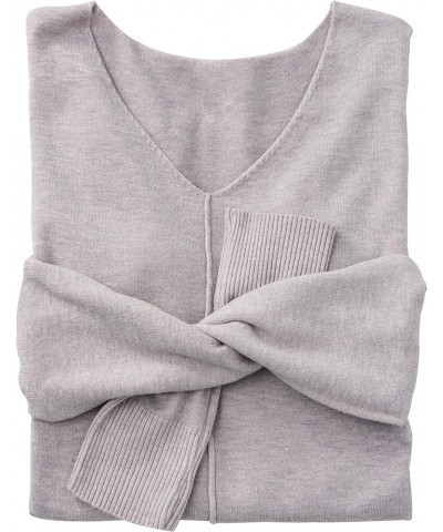 Women's Knit Pullover – Casual Lightweight V Neck Batwing Long Sleeve High Low Knitted Top Loose Fit Sweater Heather Grey $15...