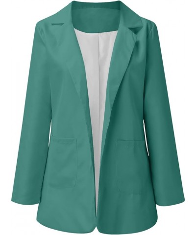 Women's Casual Business Blazers Long Sleeve Open Front Lightweight Blazer Casual Work Office Blazer Jacket Green 2 $9.00 Blazers