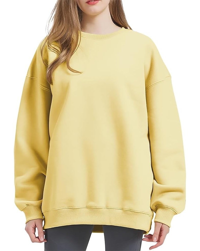 Women's Sweatshirt Fashion Long Sleeve Solid Color Round Neck Sweatshirts Top, S-3XL 2-complexion $7.84 Hoodies & Sweatshirts