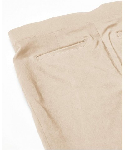 Women's Solid Supreme Stretch Pant with Pull-on Waistband Stone $18.92 Pants