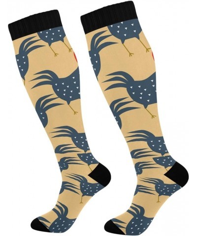 Black Cats Compression Socks for Women and Men Circulation Cute Long Socks for Athletic Running 2 2 Blue Chicken $8.83 Active...