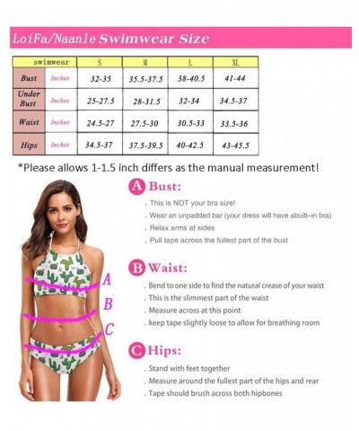 Women's Chic Summer Beach Hot 2 Piece Halter Neack High Waist Padded Sexy Swimsuit Doughnut $12.88 Swimsuits