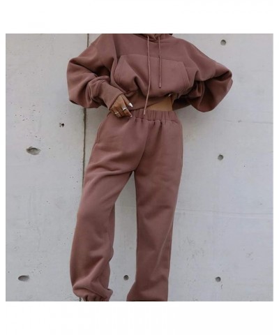 Lounge Sets for Women 2 Piece Outfits Casual Sweatshirt Workout Tops With High Waisted Baggy Sweatpants Joggers E-pink $8.95 ...