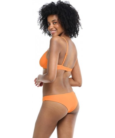 Women's Standard Smoothies Rosalia Solid Low Rise Bikini Bottom Swimsuit Loquat $13.01 Swimsuits