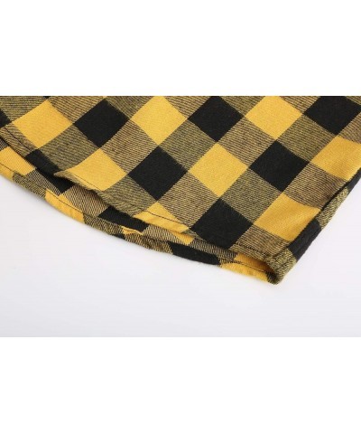 Soft Women Flannel Shirt Long Sleeve Buffalo Plaid Women Lumberjack Costume Yellow Flannel Shirt Women $15.11 Others