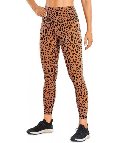 Women's Compression Workout Leggings 25"/28 25 inches Bright Orange Leopard Grain $14.00 Leggings