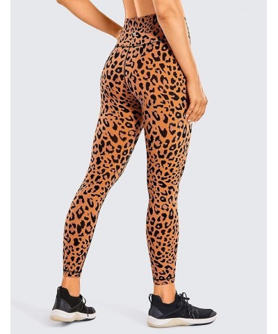 Women's Compression Workout Leggings 25"/28 25 inches Bright Orange Leopard Grain $14.00 Leggings