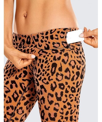 Women's Compression Workout Leggings 25"/28 25 inches Bright Orange Leopard Grain $14.00 Leggings