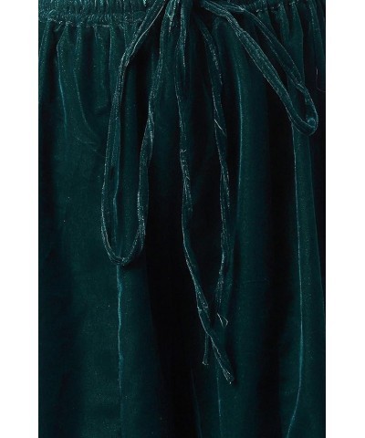 Women's Day Dark Green Velvet Floral Embroidery Kurta with Flared Palazzo and Dupatta Dark Green $31.50 Tops