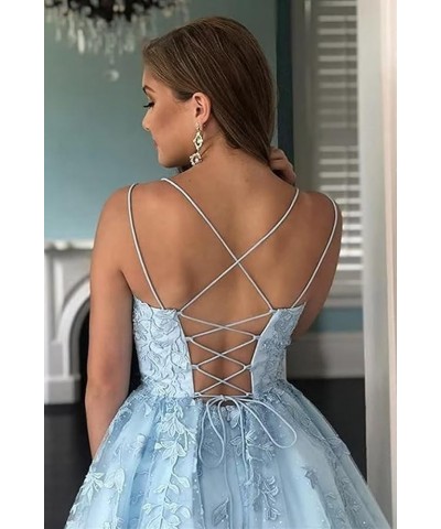 Lace Appliques Tulle Homecoming Dresses Short Spaghetti Straps Prom Cocktail Party Dresses Desert Rose $26.09 Dresses