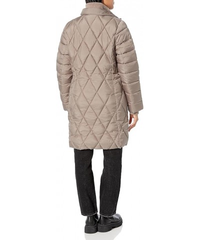 Womens 3/4 Puffer With Faux Fur HoodCoat Beige $37.82 Jackets