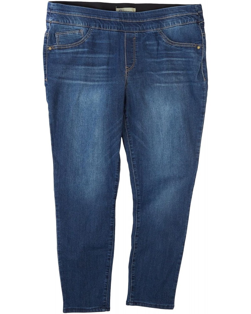 Womens 27 in. Ab-Tech Pull-On Jeans 12 Blue $18.45 Jeans