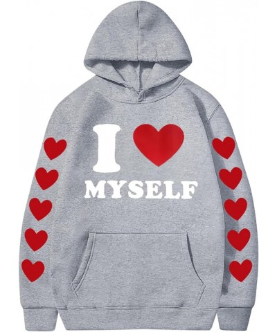 Valentine's Day Hoodies for Women Cute Heart Print Sweatshirts I Love My Boyfriend Pullover Casual Long Sleeve Ladies Clothes...