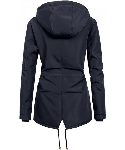 Womens Winter Coats Trendy Plus Size Fleece Sherpa Lined Parkas Jacket Thicken Windproof Outerwear With Fur Hood 16-navy $11....