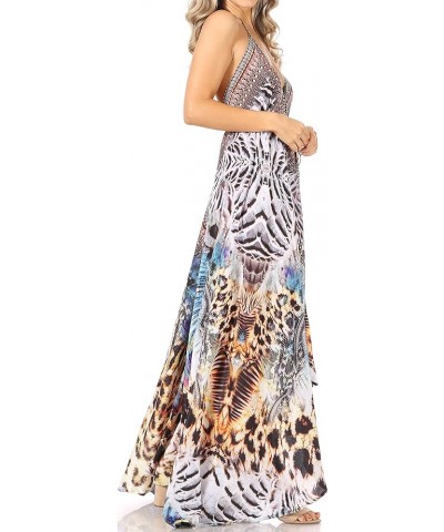 Lizi Womens Maxi High-Low Halter Handkerchief Long Dress Beach Party Em310-multi $34.79 Dresses