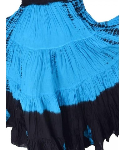 Women's American 25 Yard Cotton Skirt Turquoise Tie Dye $23.32 Skirts