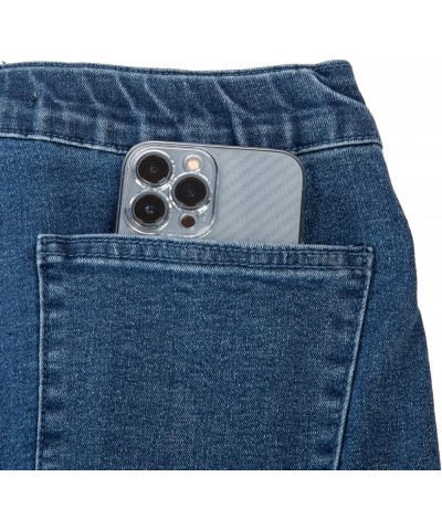 Women's High Waisted Wide Leg Pants Button Decorated Casual Stretchy Trousers with Pockets Light Blue Jean 0699 $21.16 Others