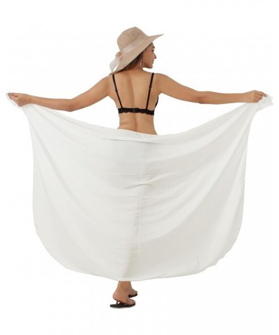 Women's Sarong Bikini Skirt Cover up Swimwear Bathing suit Summer Wraps Swimsuit Beach Wrap Coverups for Women Plain, White $...