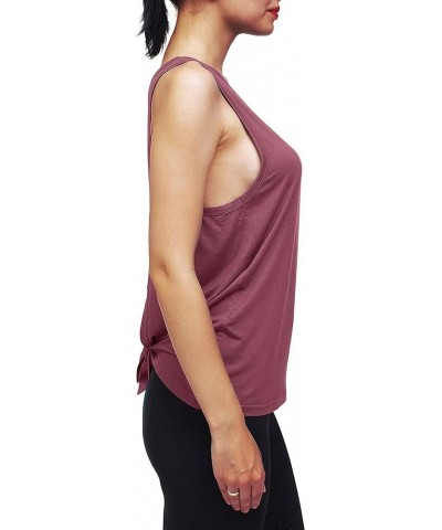 Womens Workout Yoga Tops Open Back Shirts Tie Back Tank Tops with Adjustable Fit Magenta $11.50 Lingerie