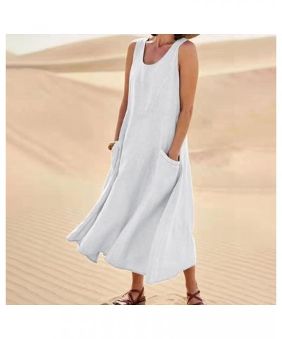 Summer Dresses for Women 2023 Casual Party Maxi Sundresses Plus Size Flowy Hawaiian Beach Vacation Going Out Dresses B White ...