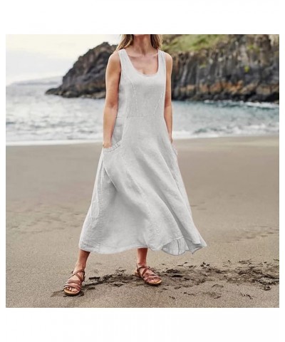 Summer Dresses for Women 2023 Casual Party Maxi Sundresses Plus Size Flowy Hawaiian Beach Vacation Going Out Dresses B White ...