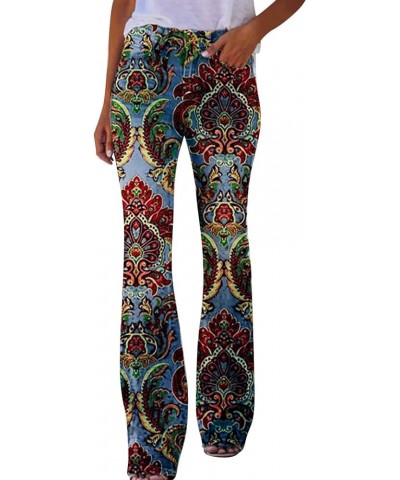 Women's Long Printed Casual Multiple Choice Micro Flared Pants Cotton Comfortable Loose Wide Leg Jeans (C-G, M) Small C-g $23...