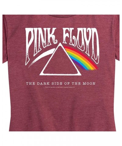 Pink Floyd - DSOTM - Women's Short Sleeve Graphic T-Shirt Heather Wine $12.00 T-Shirts