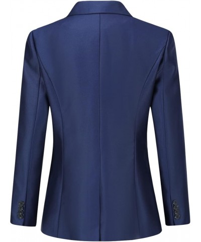 Women's Business Suit Set Single Breasted Solid Office Work 2 Piece Blazer and Pants Royalblue $38.68 Suits