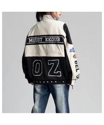 Varsity Jacket Women Crop Detachable Jacket Motorcycle Jacket Baseball Jacket Y2k Streetwear Women Bomber Jacket Black $29.76...