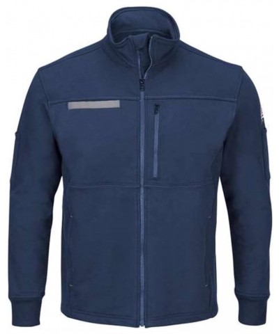 Zip Front Fleece Jacket-Cotton /Spandex Blend Navy $66.95 Jackets