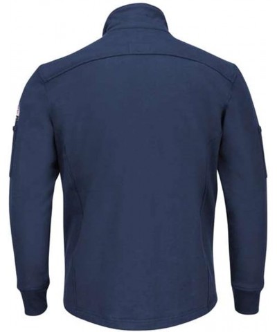 Zip Front Fleece Jacket-Cotton /Spandex Blend Navy $66.95 Jackets