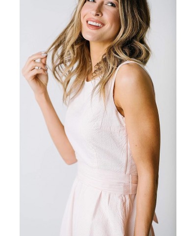 Women's A-Line Seersucker Dress Light Pink Seersucker $21.58 Dresses