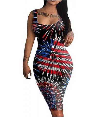 Womens 4Th of July Dress American Flag Sexy Going Out Party Club Bodycon Dress D-black $9.89 Others