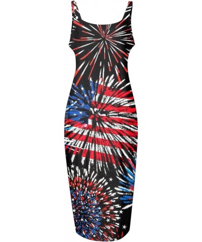 Womens 4Th of July Dress American Flag Sexy Going Out Party Club Bodycon Dress D-black $9.89 Others